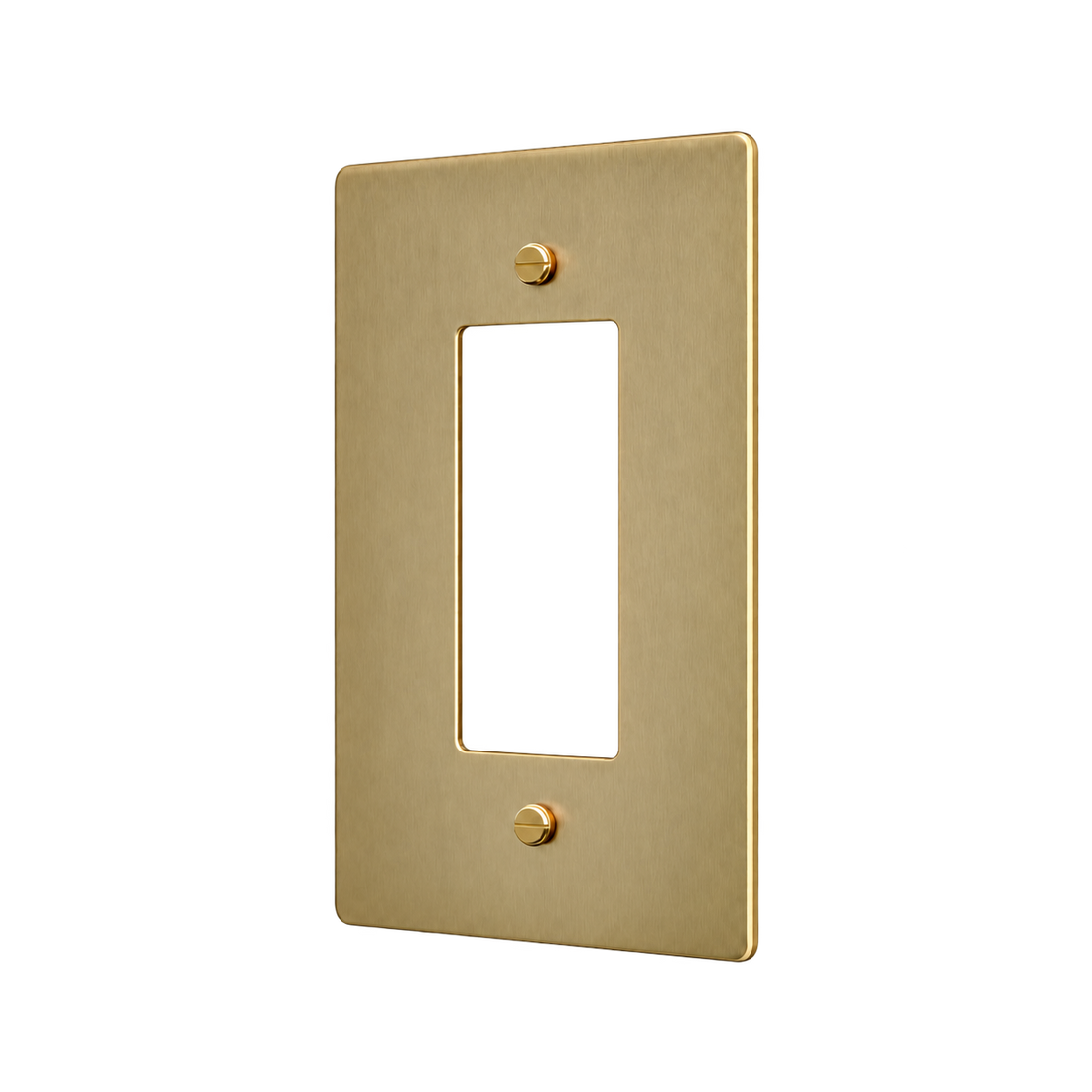 Brass Home Supply 1-Gang Brass Outlet Cover in Satin Brass