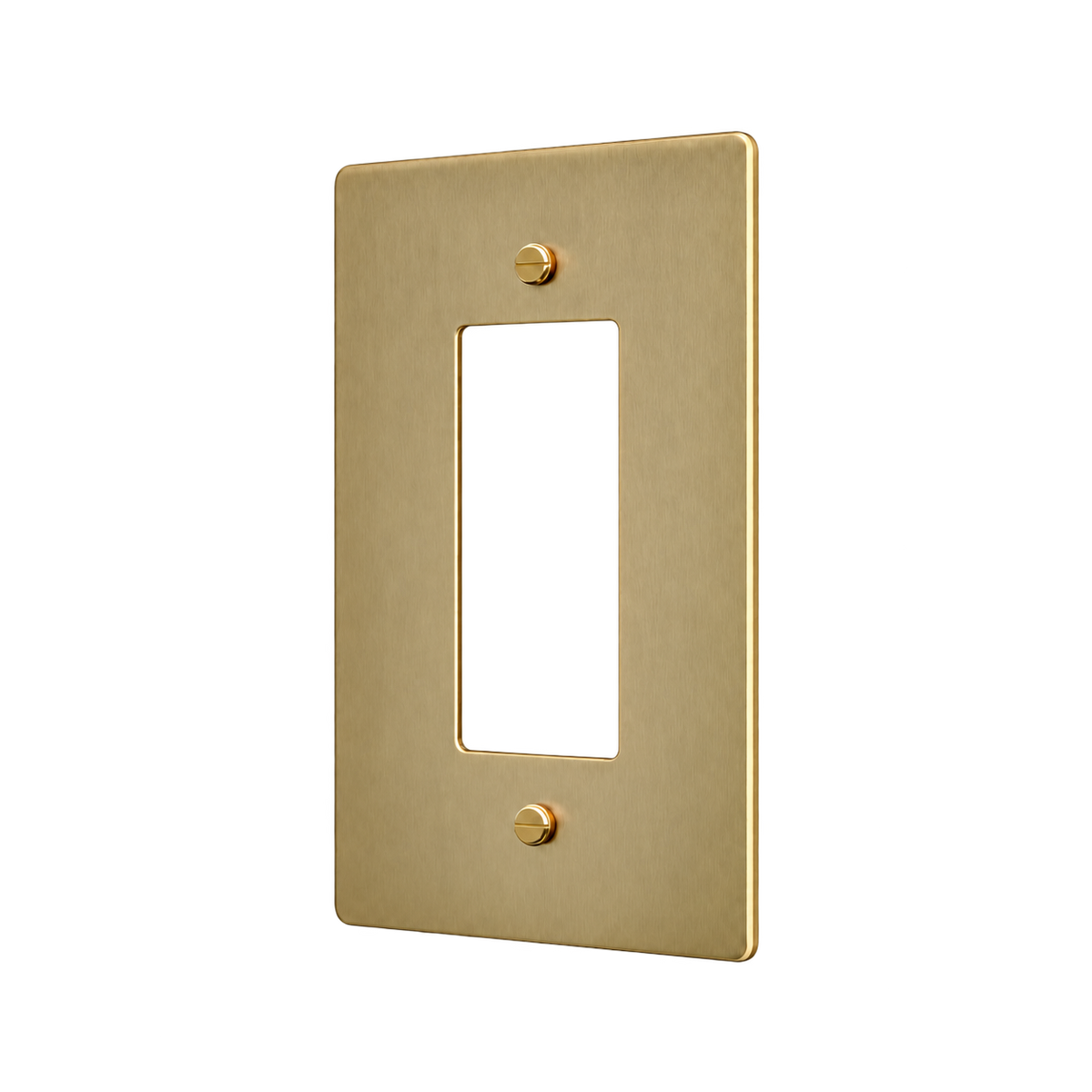 Brass Home Supply 1-Gang Brass Outlet Cover in Antique Brass (Hand-Brushed)