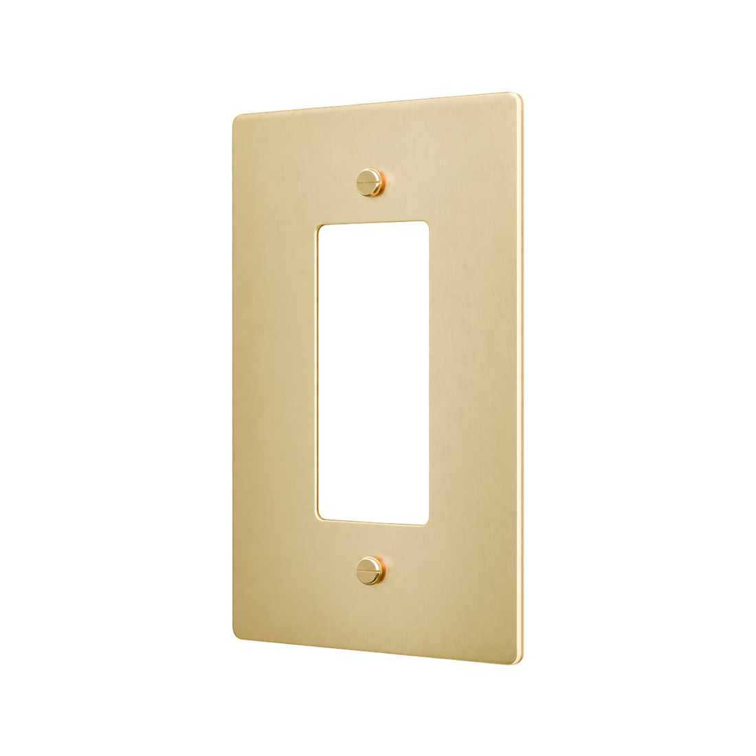 Brass Home Supply 1-Gang Brass Outlet Cover in Satin Brass