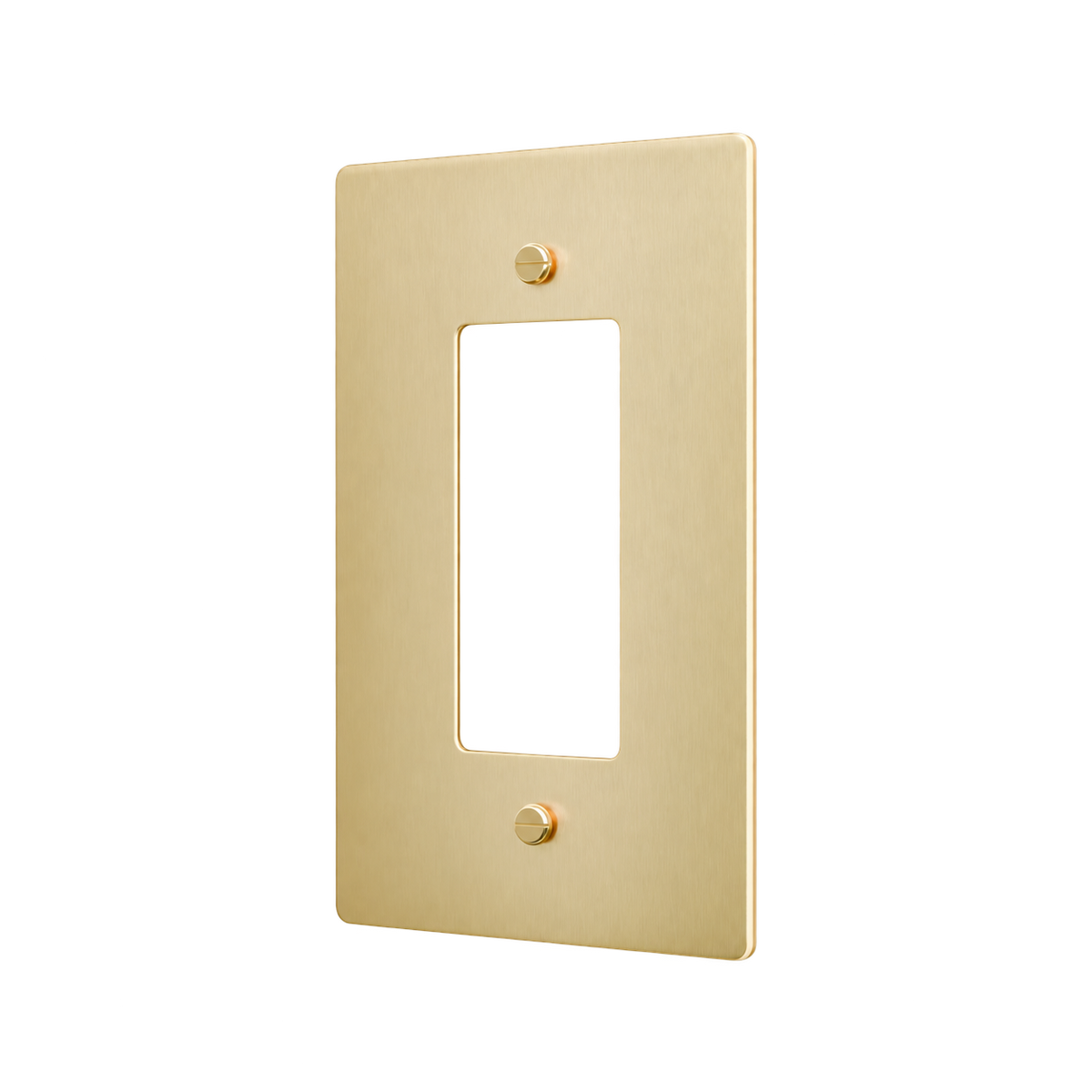 Brass Home Supply 1-Gang Brass Outlet Cover in Satin Brass
