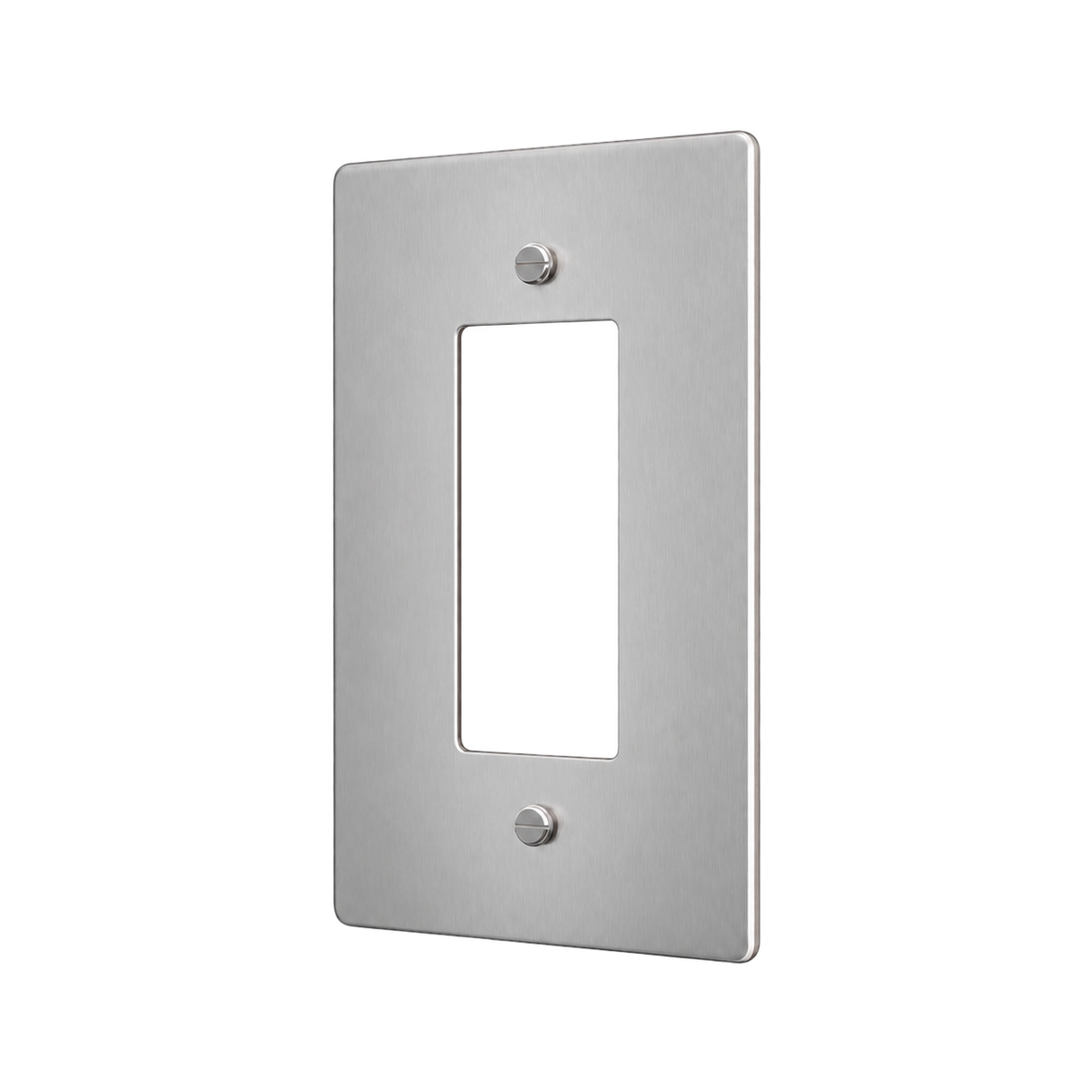 Brass Home Supply 1-Gang Brass Outlet Cover in Stainless Steel
