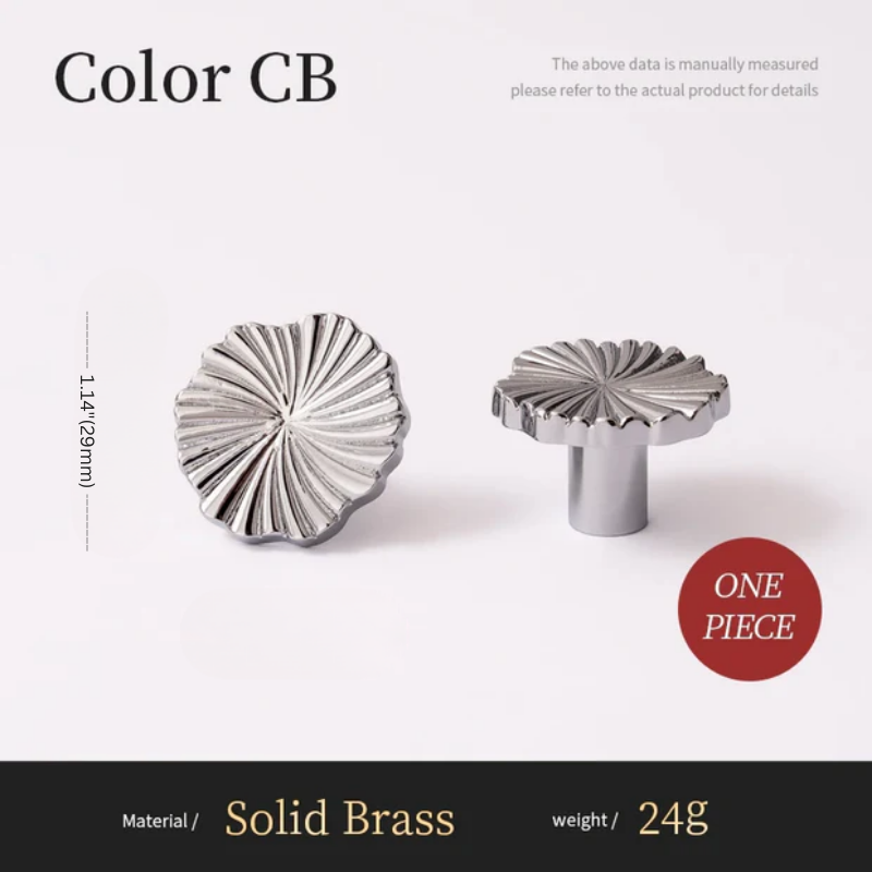Two solid brass cookie cutters with measurements and material details on a white background.