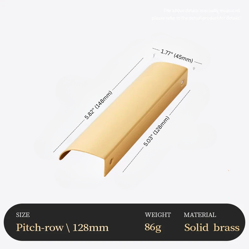 Gold cylindrical object with dimensions and material information on a white background