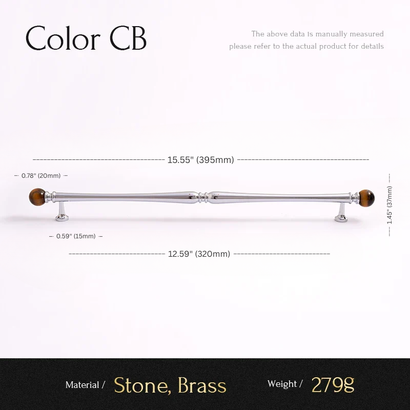 Measurement chart for a curtain rod with dimensions and material details on a white background.