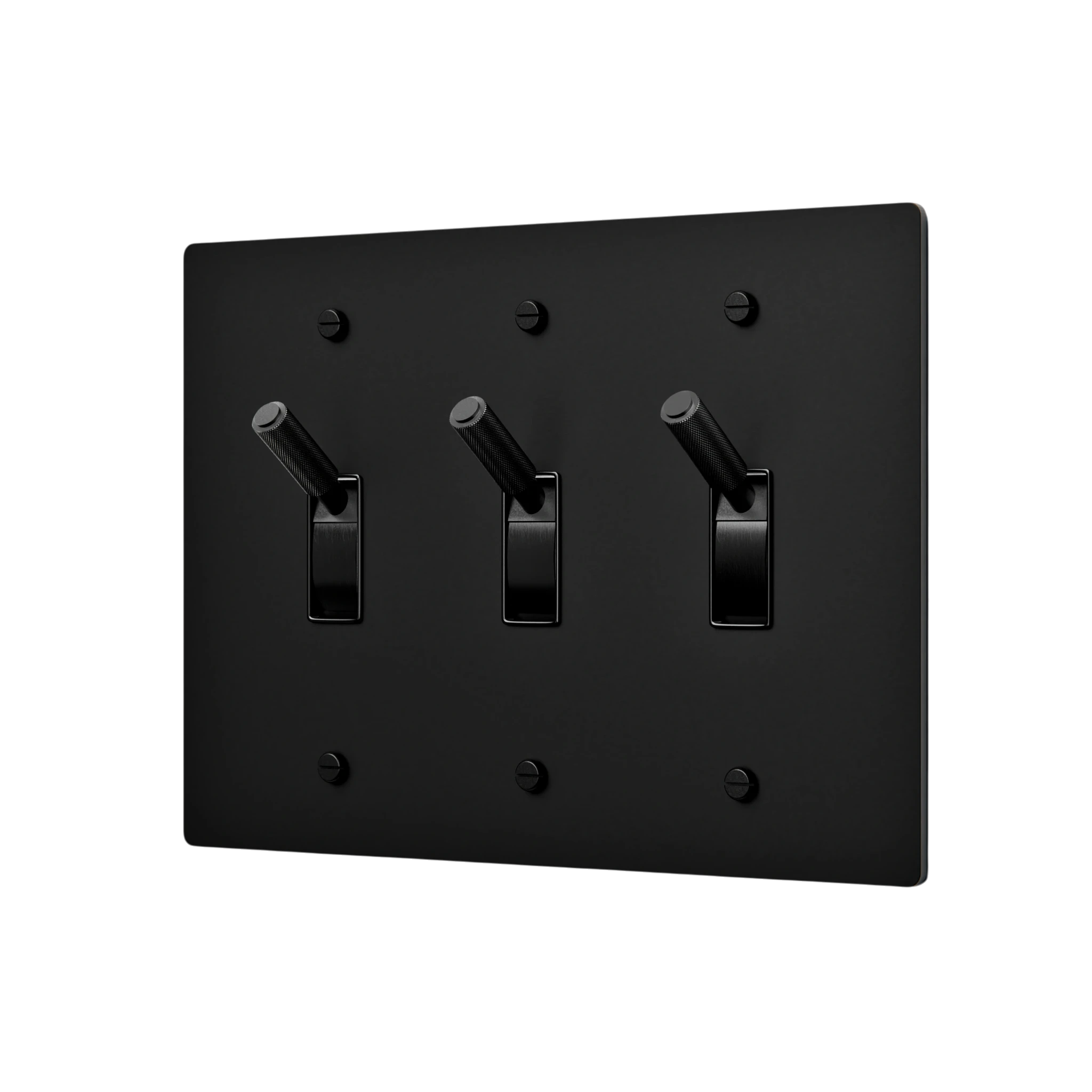 3-Gang Solid Brass Toggle Light Switch