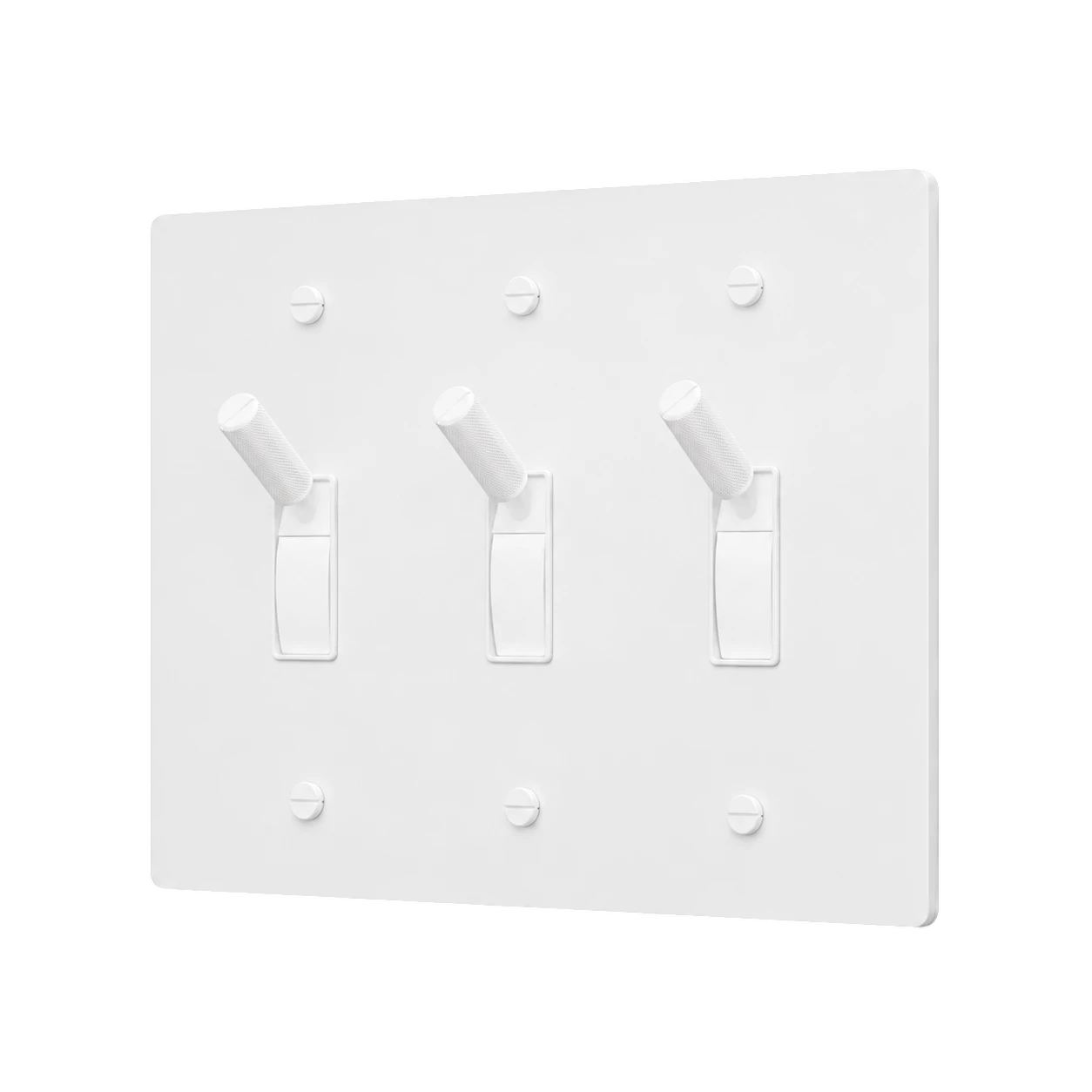 3-Gang Solid Brass Toggle Light Switch