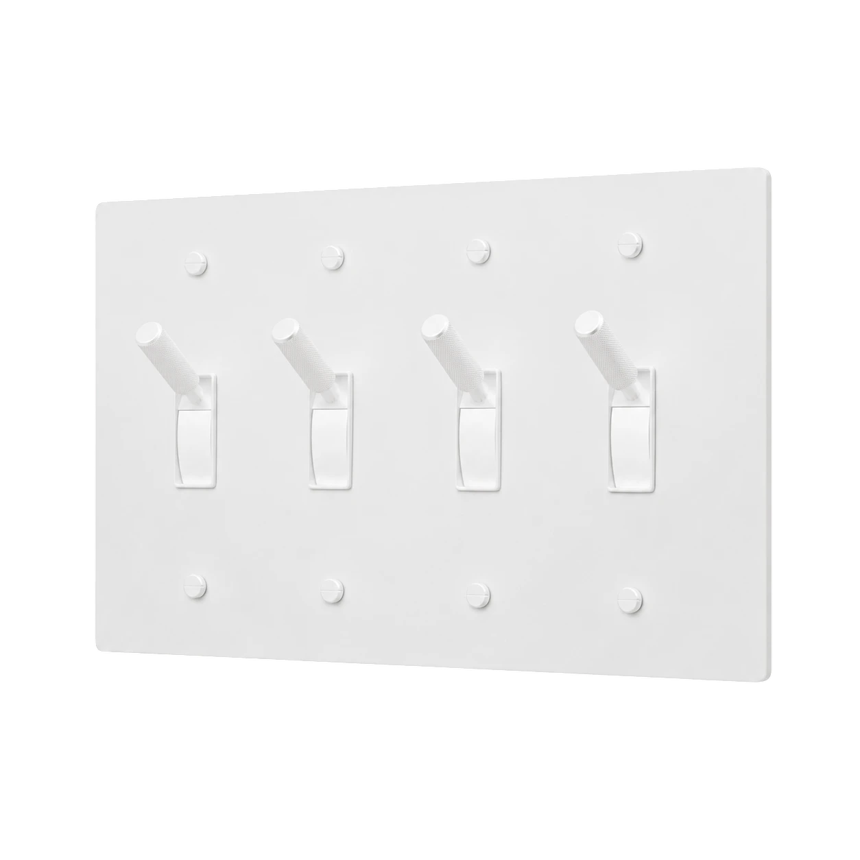 4-Gang Solid Brass Toggle Light Switch