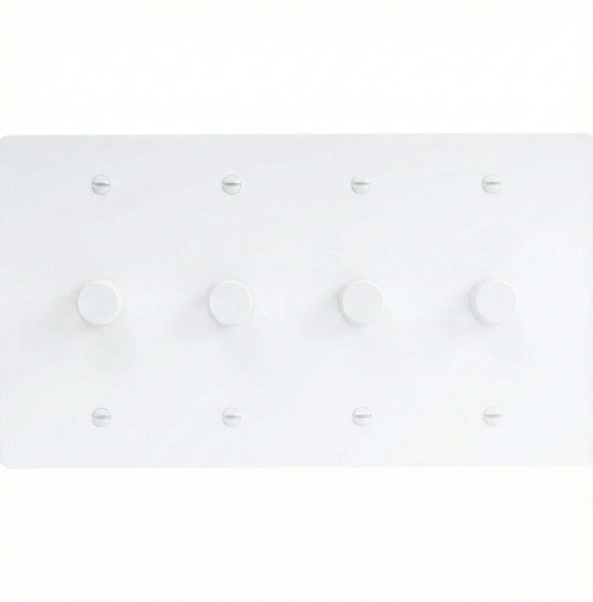 4 gang white dimmer plate
