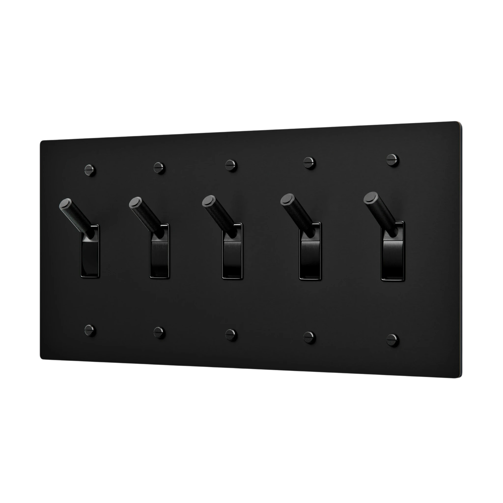 5-Gang Solid Brass Toggle Light Switch