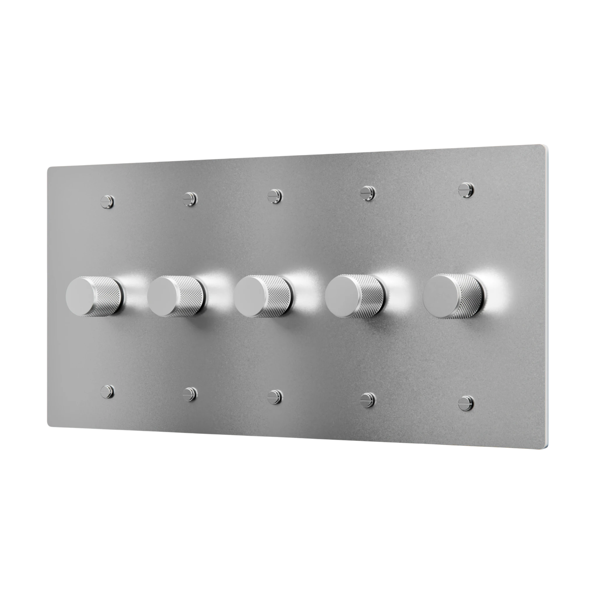 5-Gang Solid Brass Rotary Dimmer Switch