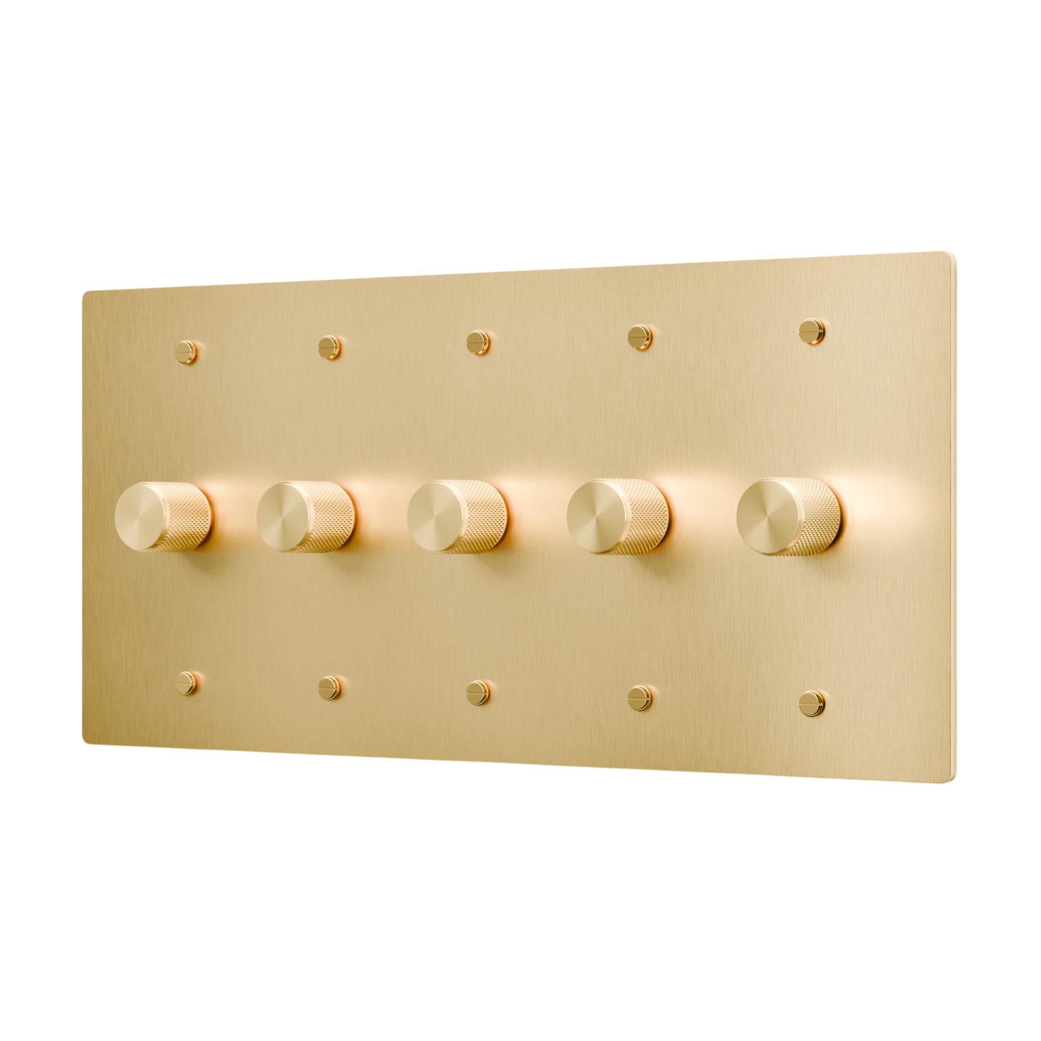 5-Gang Solid Brass Rotary Dimmer Switch