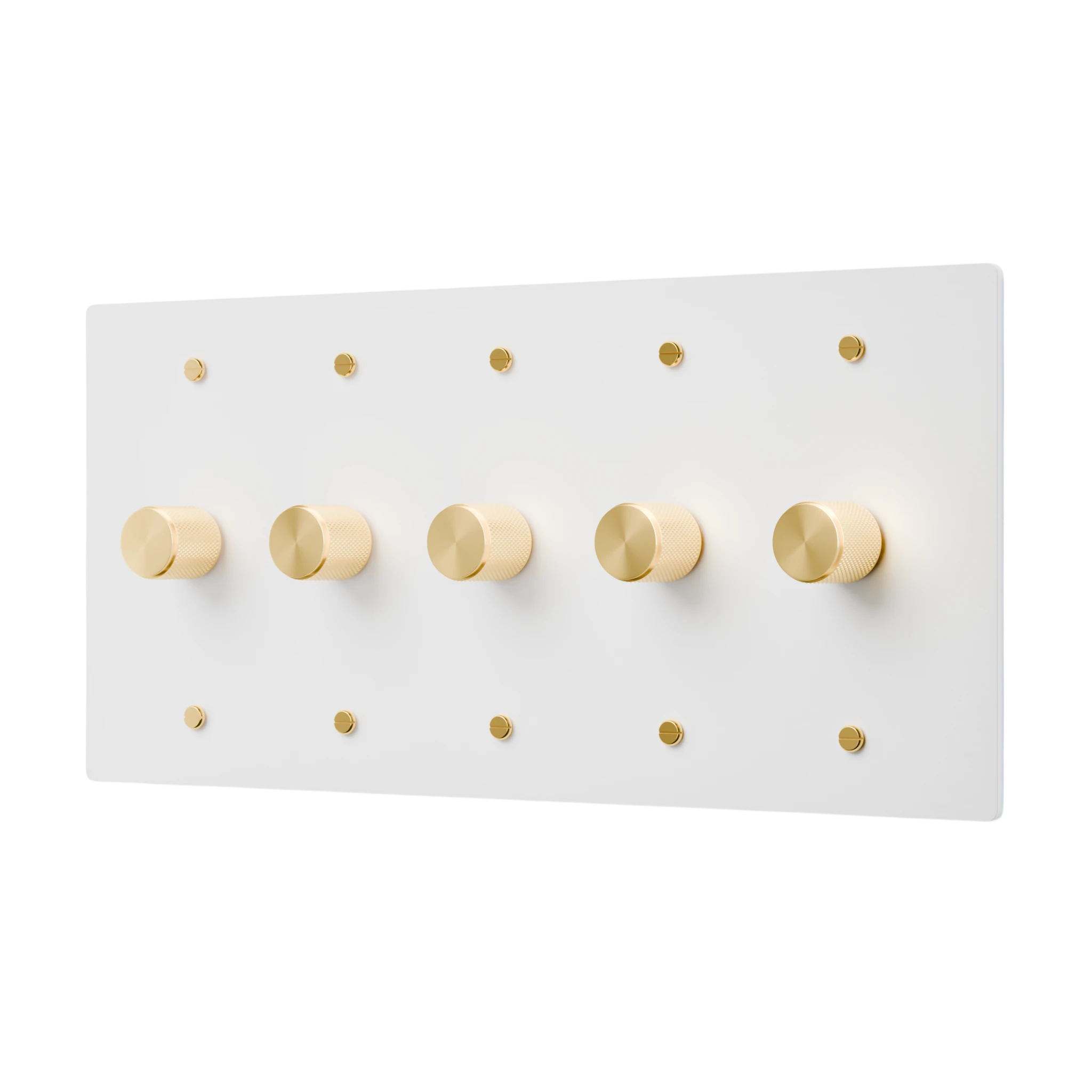 5-Gang Solid Brass Rotary Dimmer Switch
