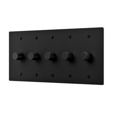 5-Gang Solid Brass Rotary Dimmer Switch