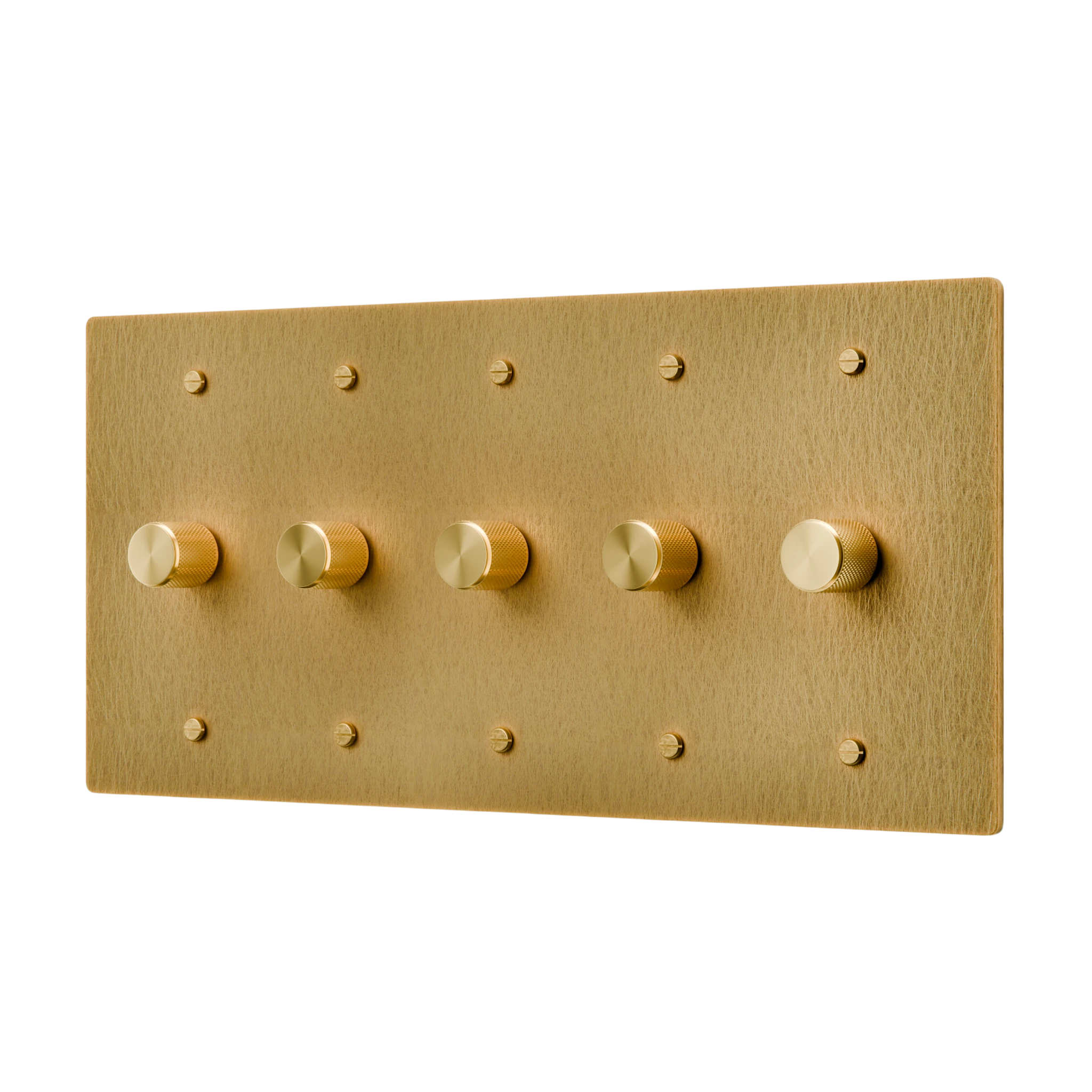 5-Gang Solid Brass Rotary Dimmer Switch