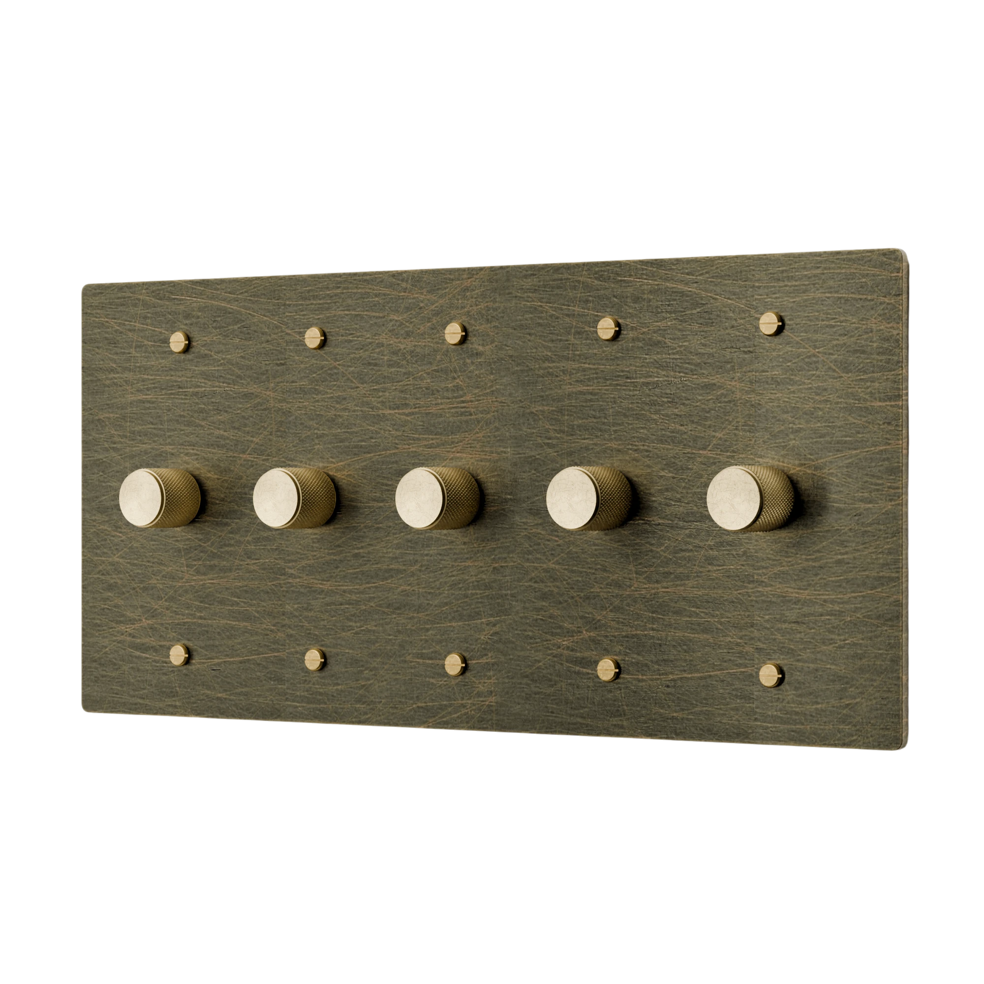 5-Gang Solid Brass Rotary Dimmer Switch