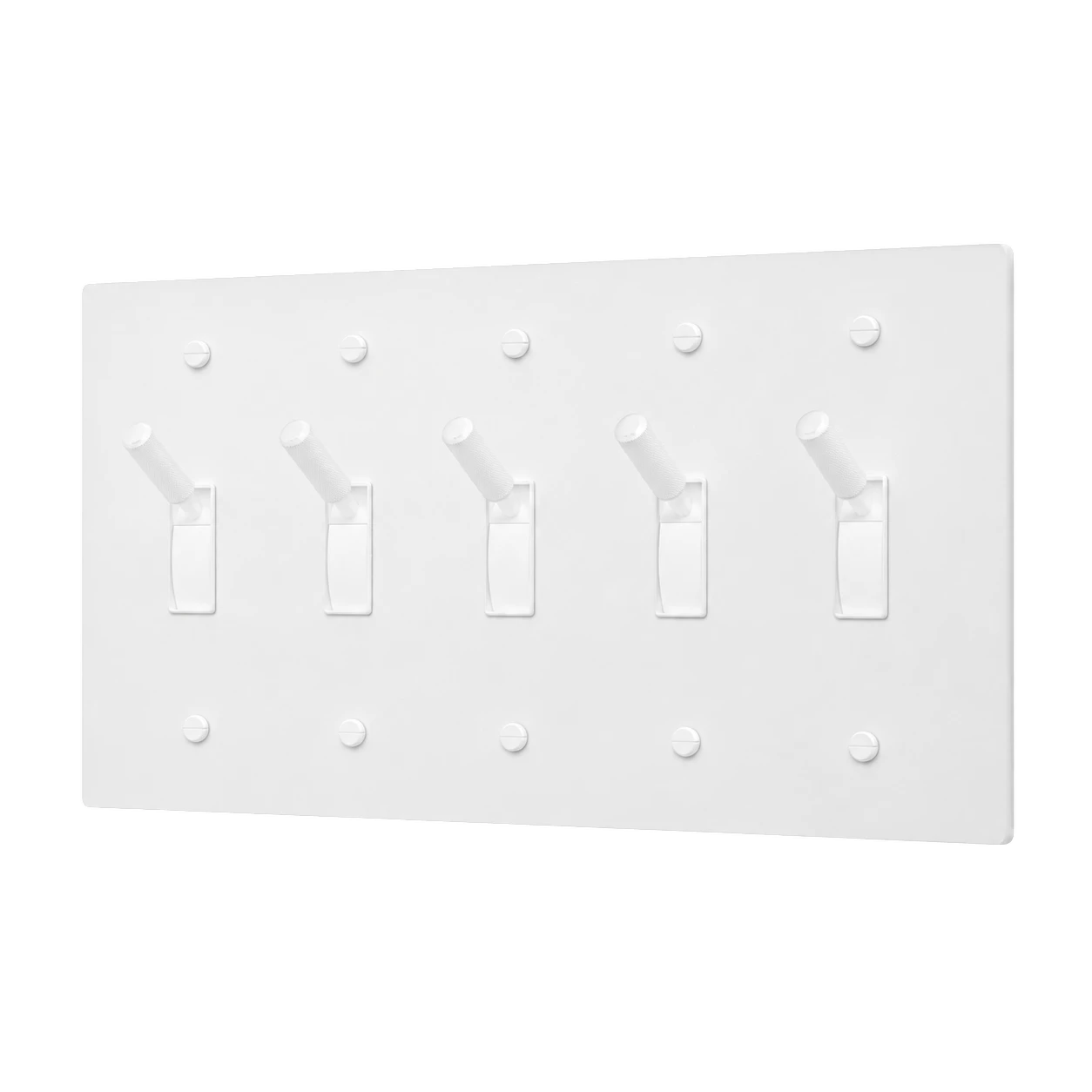 5-Gang Solid Brass Toggle Light Switch