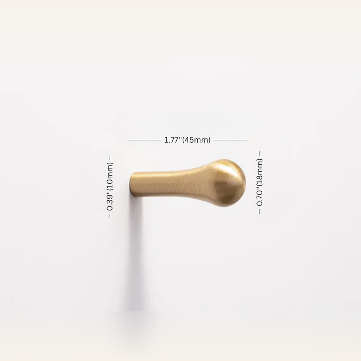 Brass Wall Hook — Brushed Brass Finish measurement diagram 2