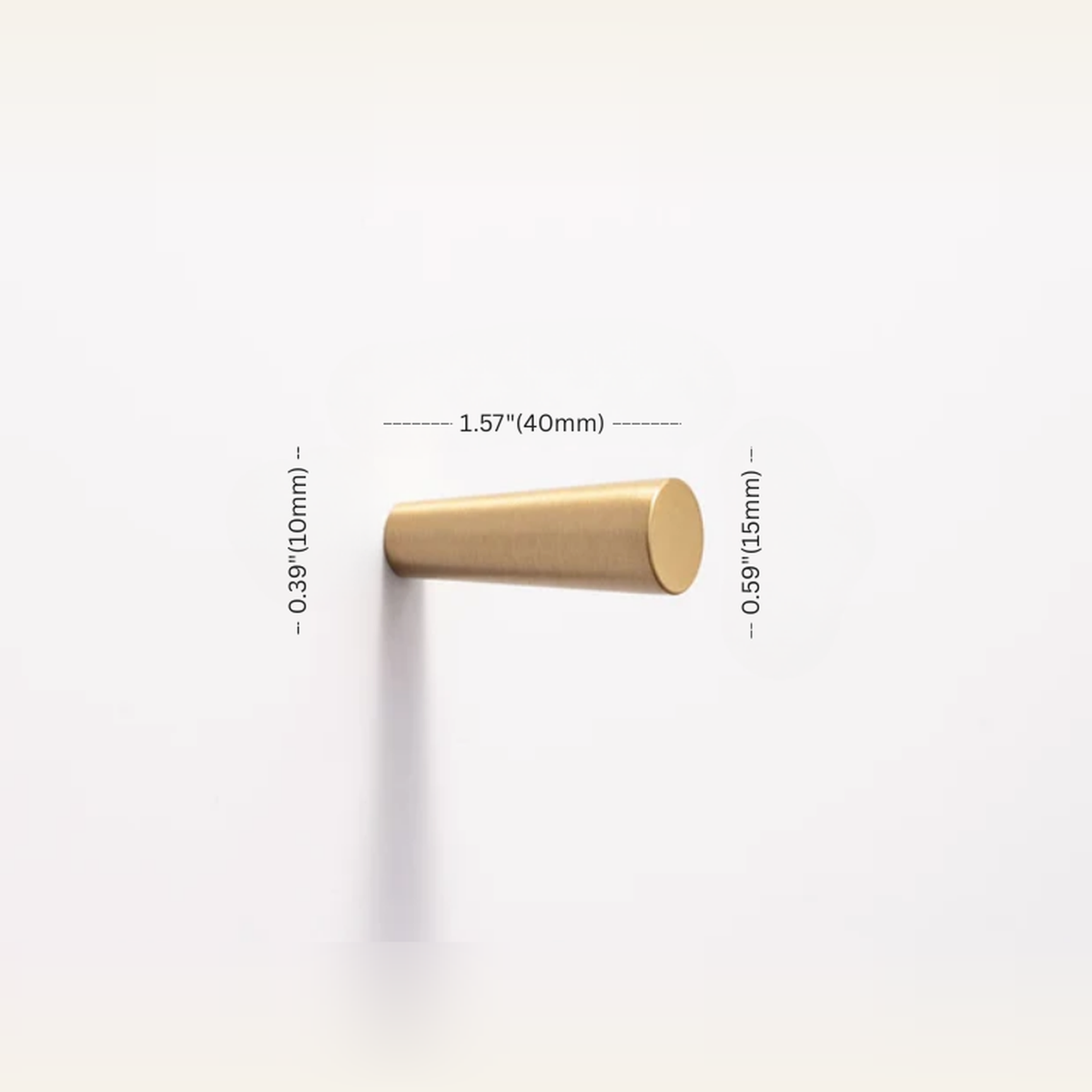 Brass Wall Hook — Brushed Brass Finish measurement diagram 3