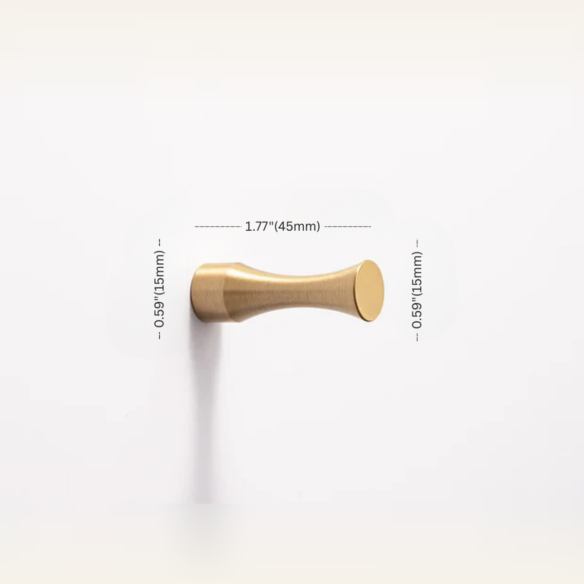 Brass Wall Hook — Brushed Brass Finish measurement diagram 4