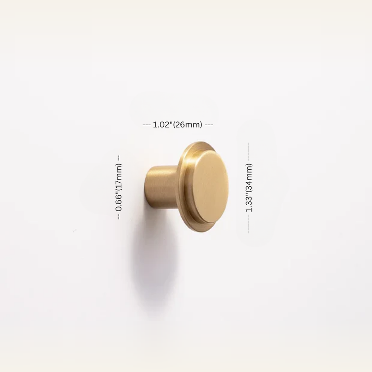 Brass Wall Hook — Brushed Brass Finish measurement diagram 7
