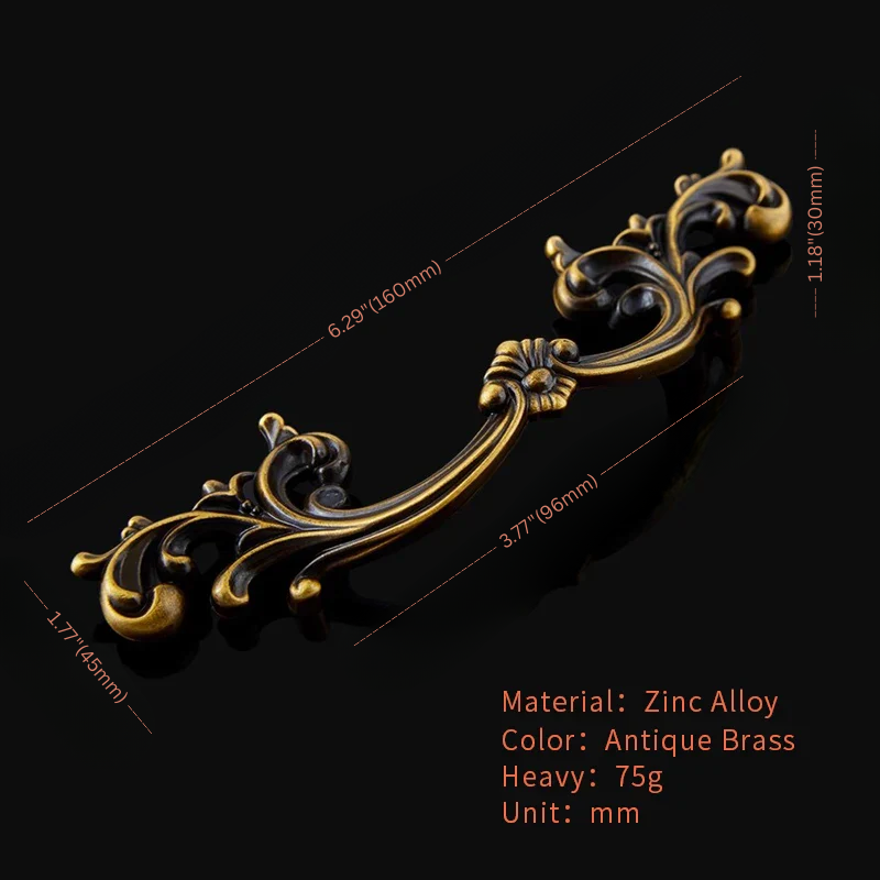 Decorative gold handle with intricate designs on a black background