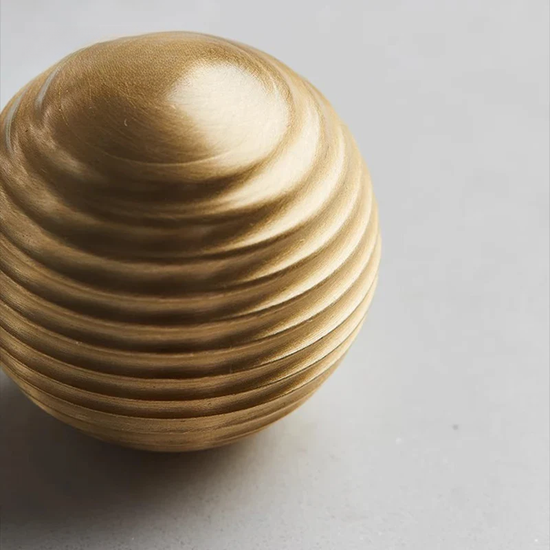 BrassCabinetKnob_ThreadBallDesign_GoldFinish