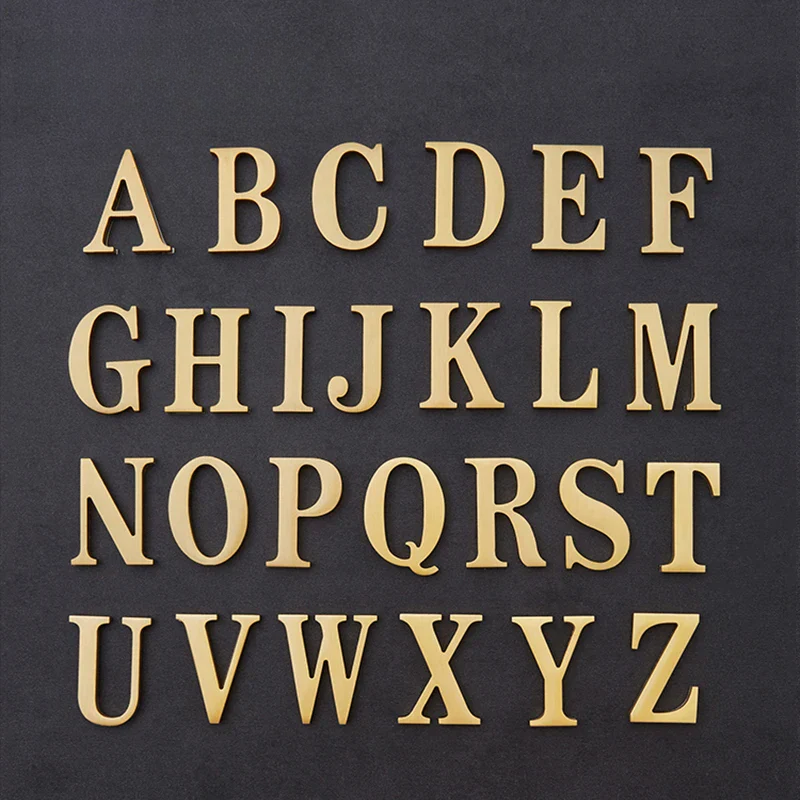 Gold letters A to Z on a black background