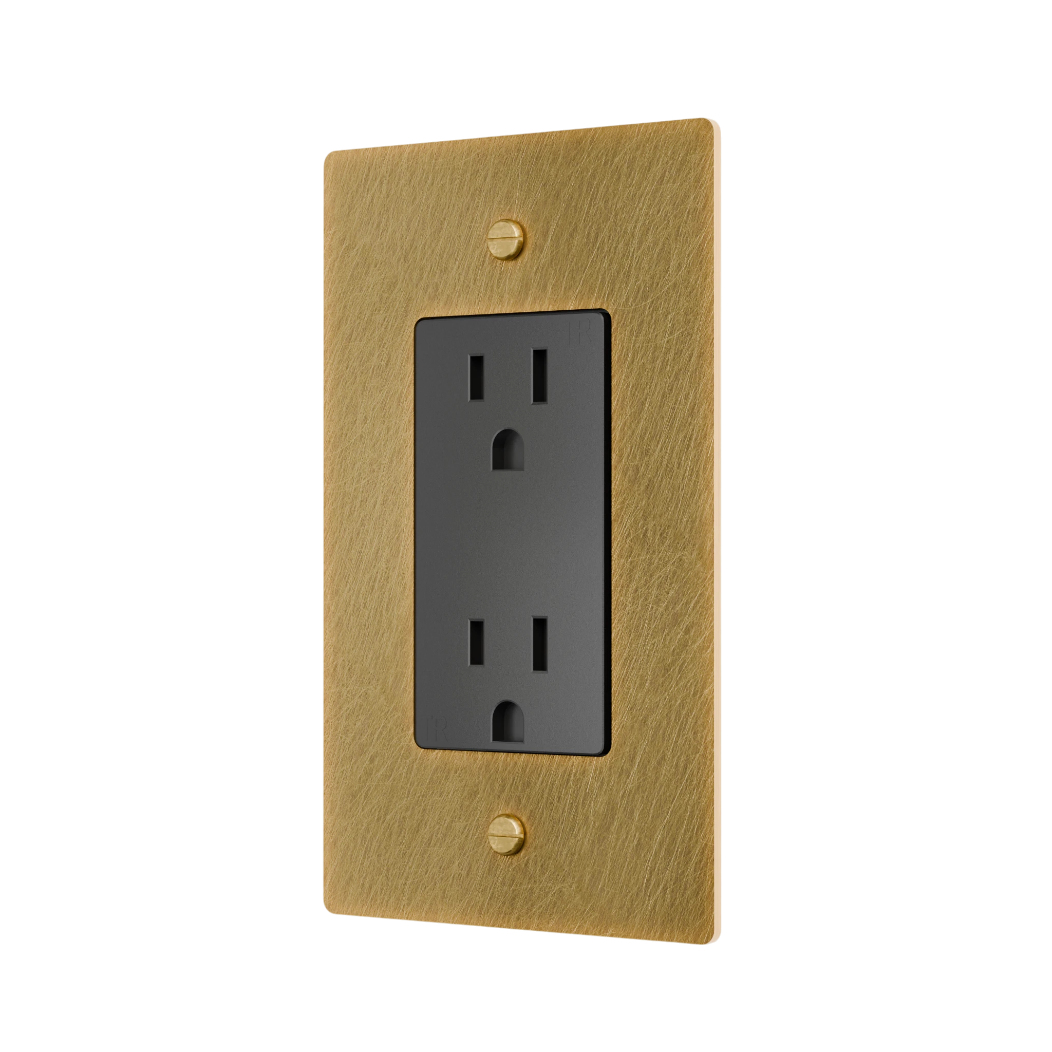 1-Gang Solid Brass Duplex Outlet