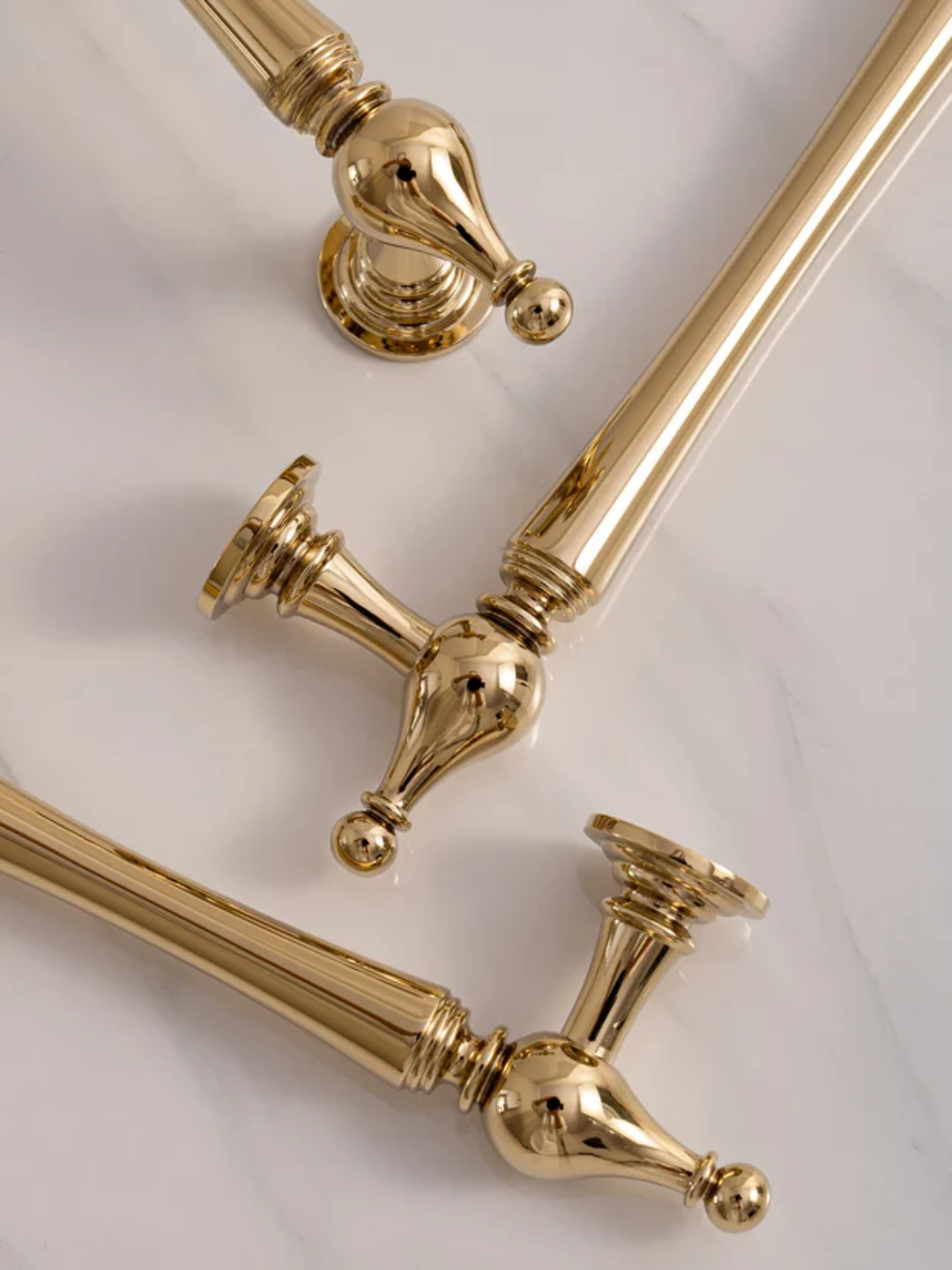 Gold decorative elements on a white background