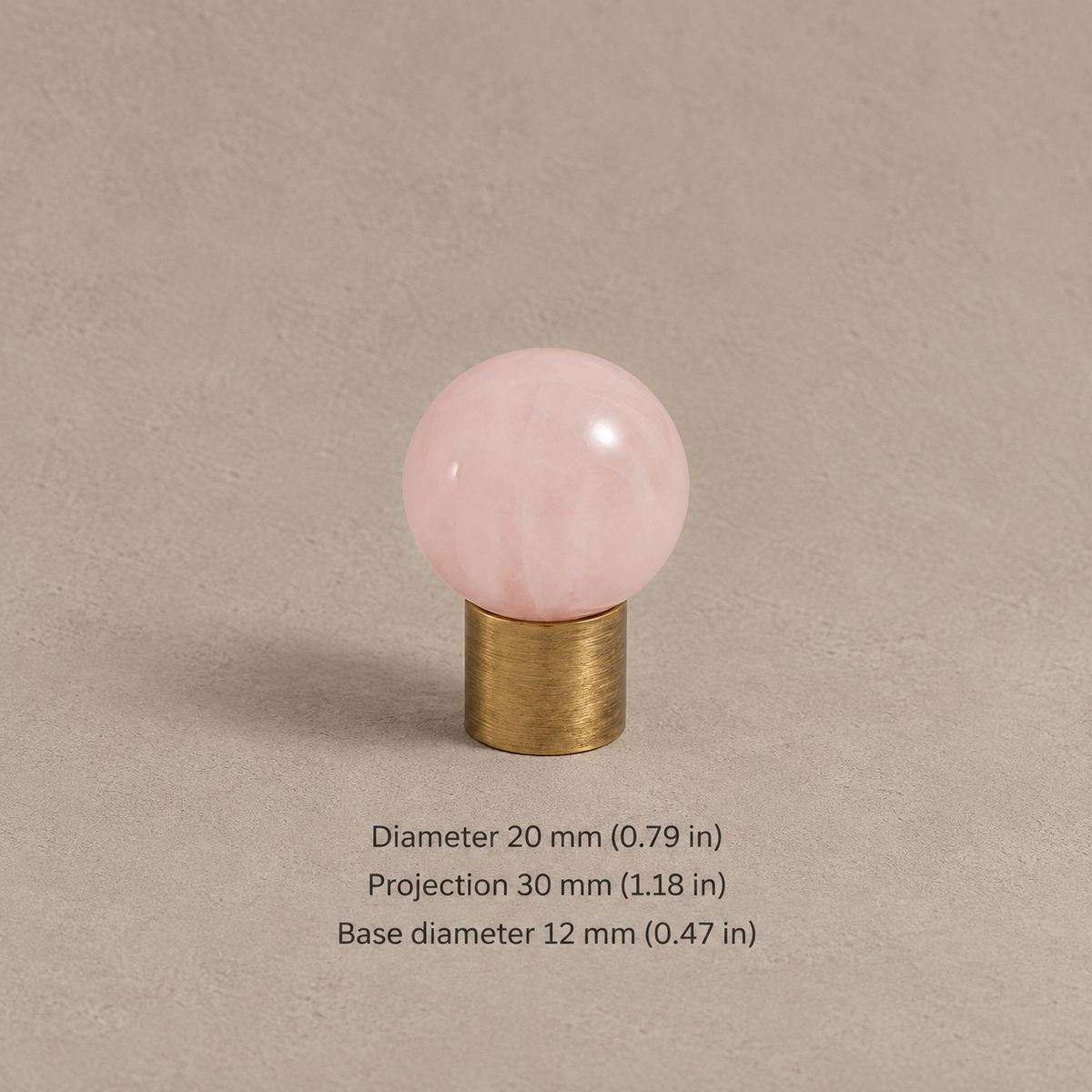 Solid Brass Crystal Cabinet Knobs — Antique Brass — antique-pink-20