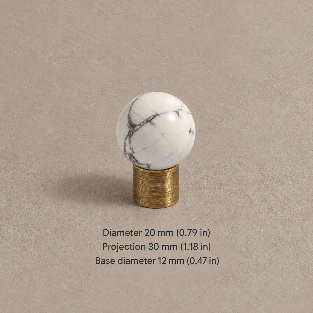 Solid Brass Crystal Cabinet Knobs — Antique Brass — antique-white-veined-20