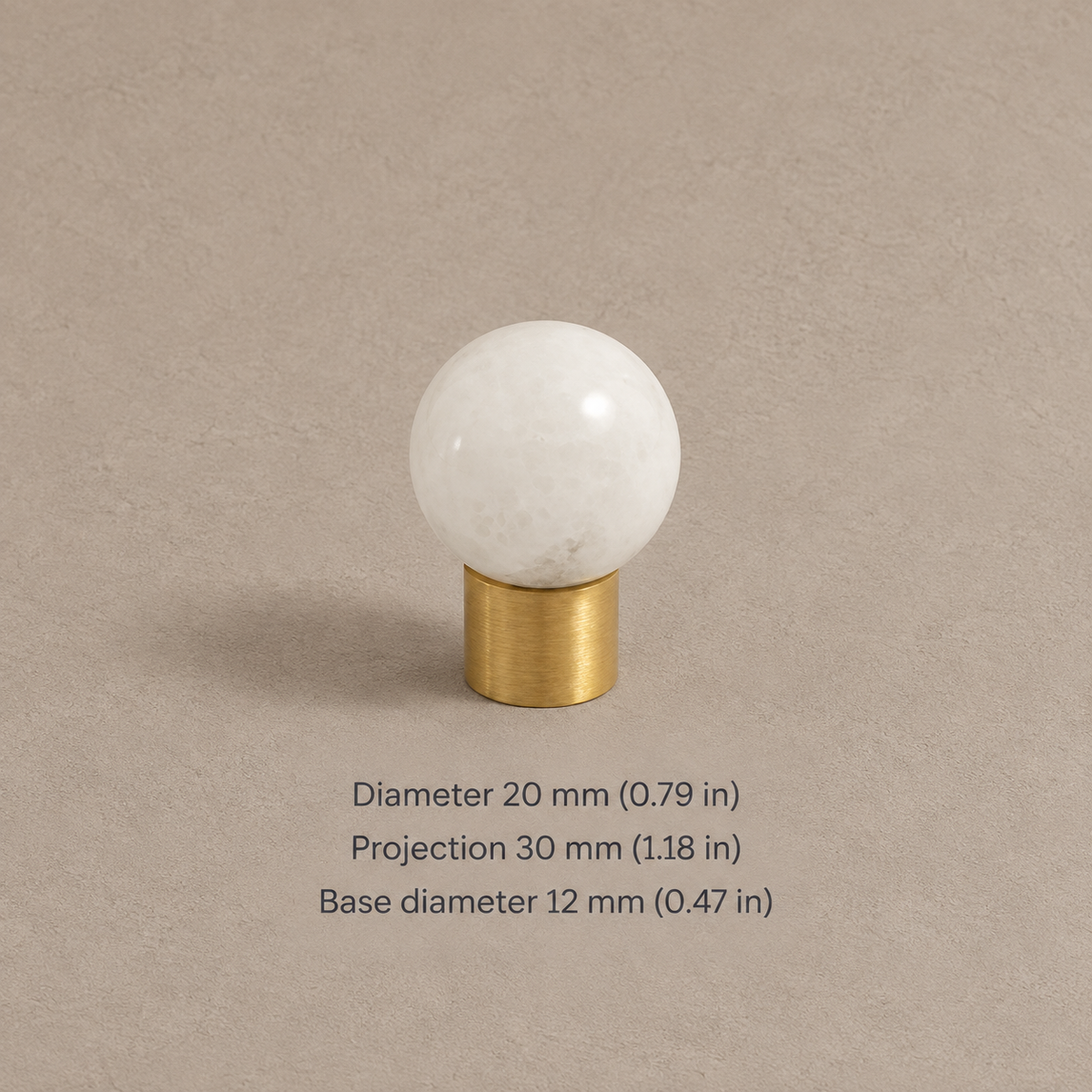 Solid Brass Crystal Cabinet Knobs — Antique Brass — brushed-white-20