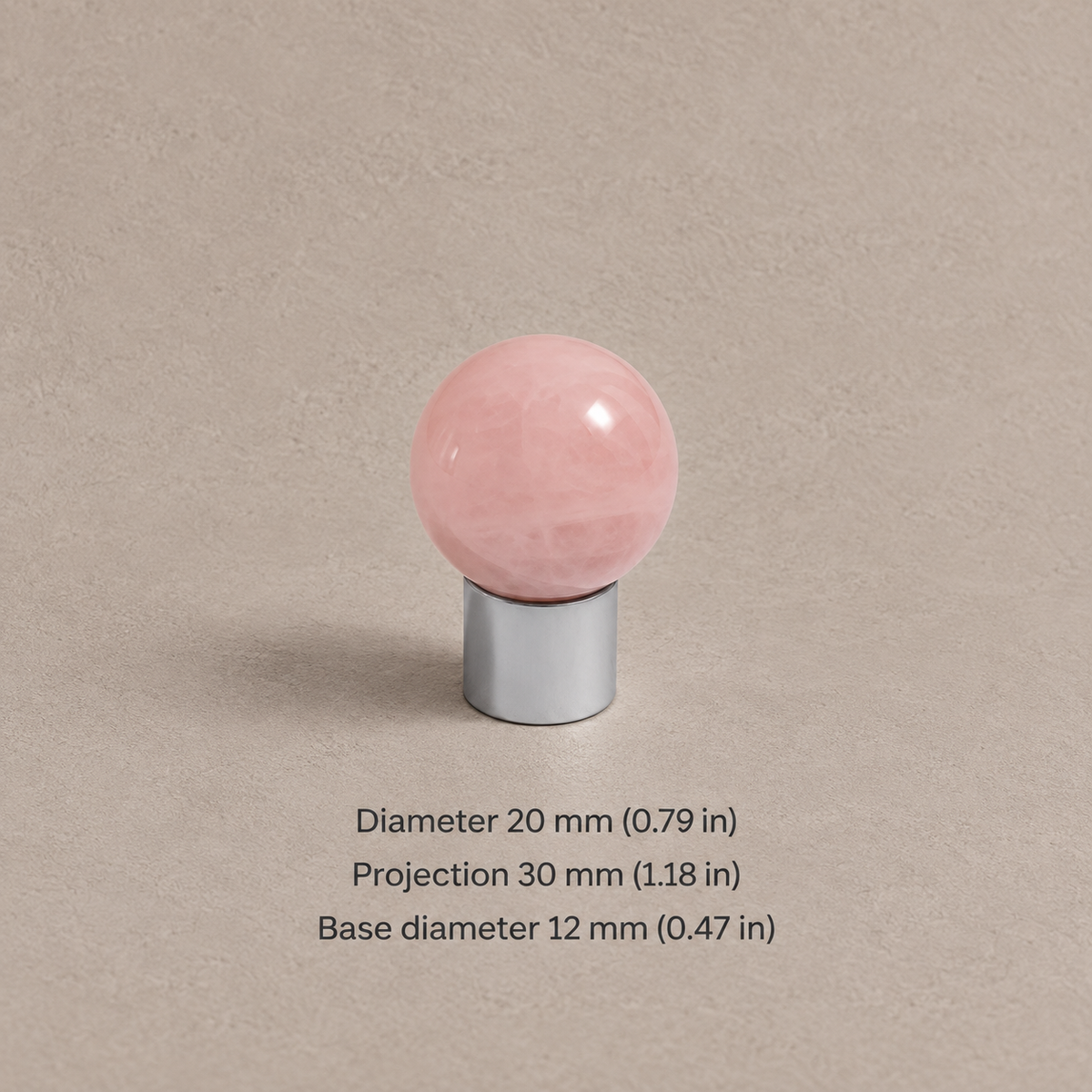 Solid Brass Crystal Cabinet Knobs — Antique Brass — chrome-pink-20