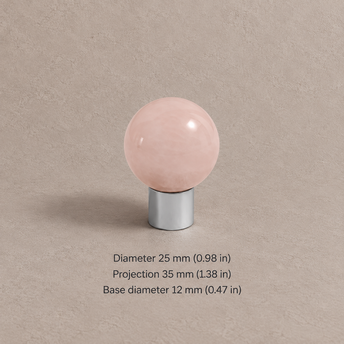 Solid Brass Crystal Cabinet Knobs — Antique Brass — chrome-pink-25