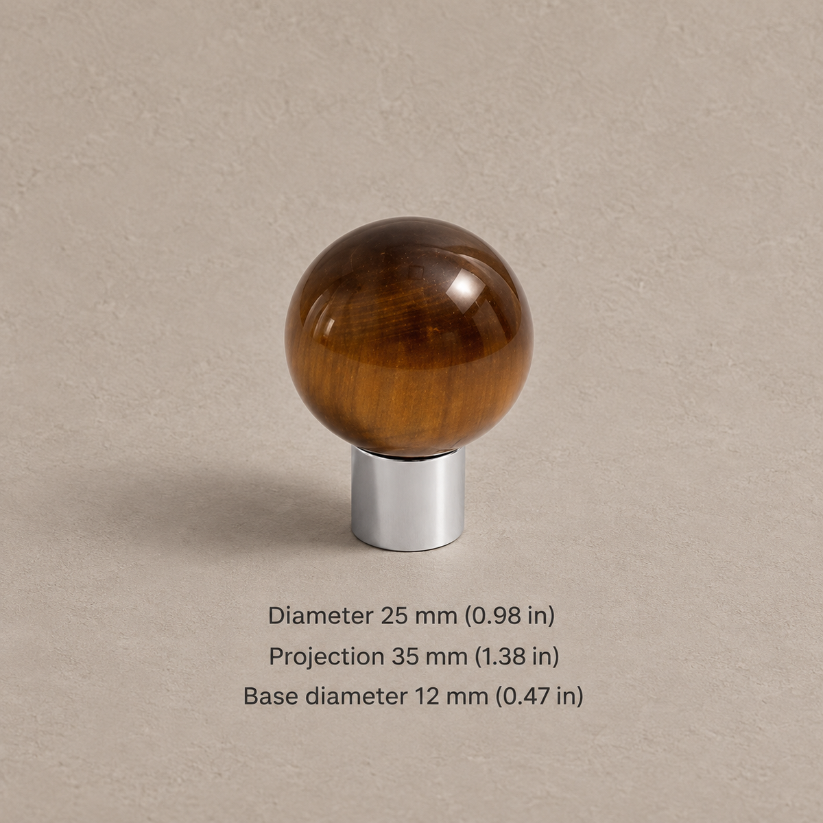 Solid Brass Crystal Cabinet Knobs — Antique Brass — chrome-tiger-eye-25