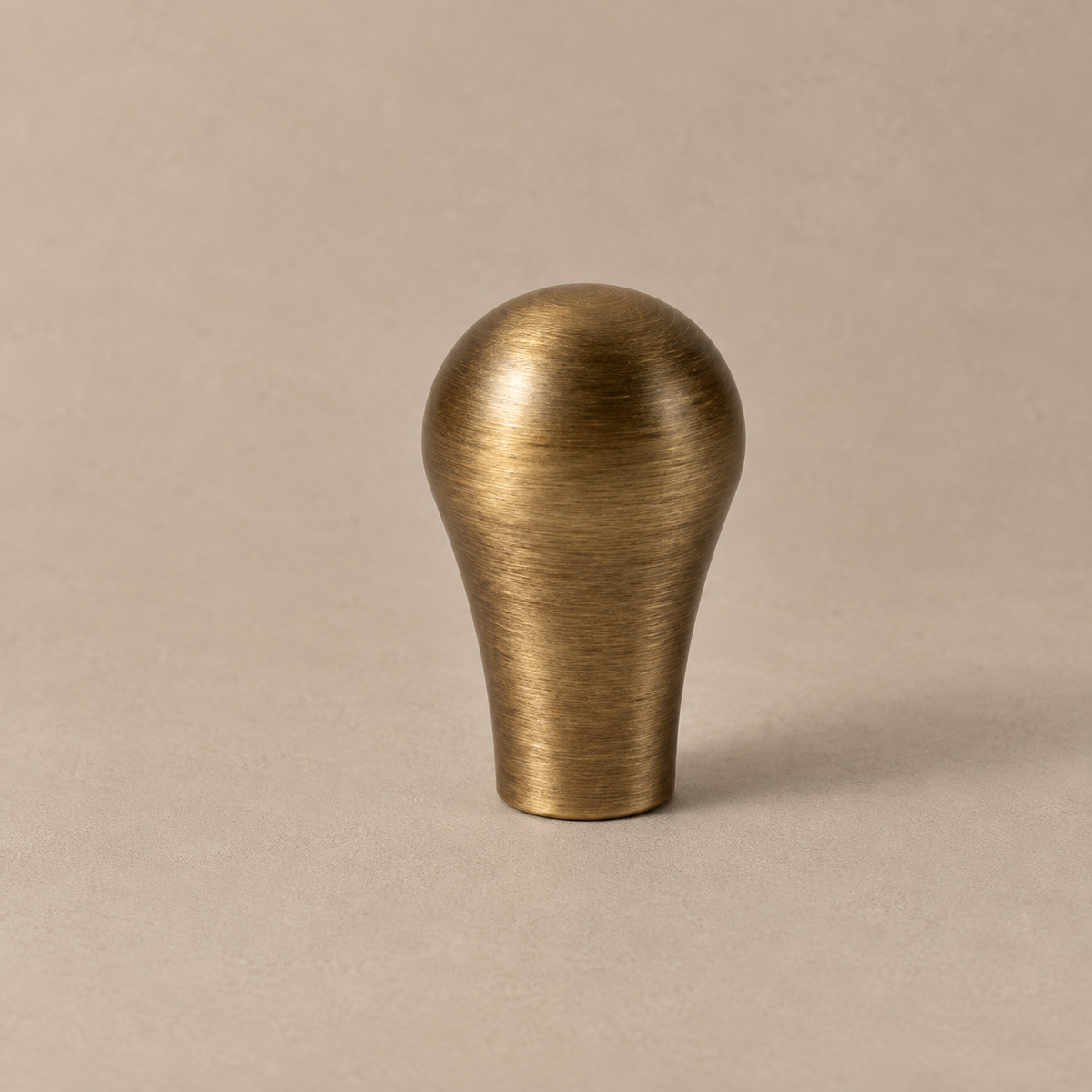 Solid Antique Brass Cabinet Handle & Knob — Antique Brass Finish — knob-detail