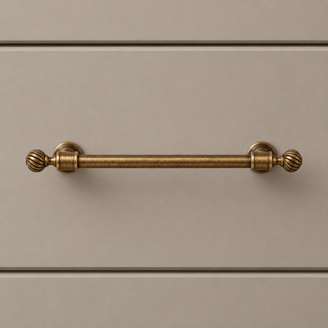 Solid Brass Shell Cabinet Pull & Knob — Antique Brass Finish — main-antique-shell-collection