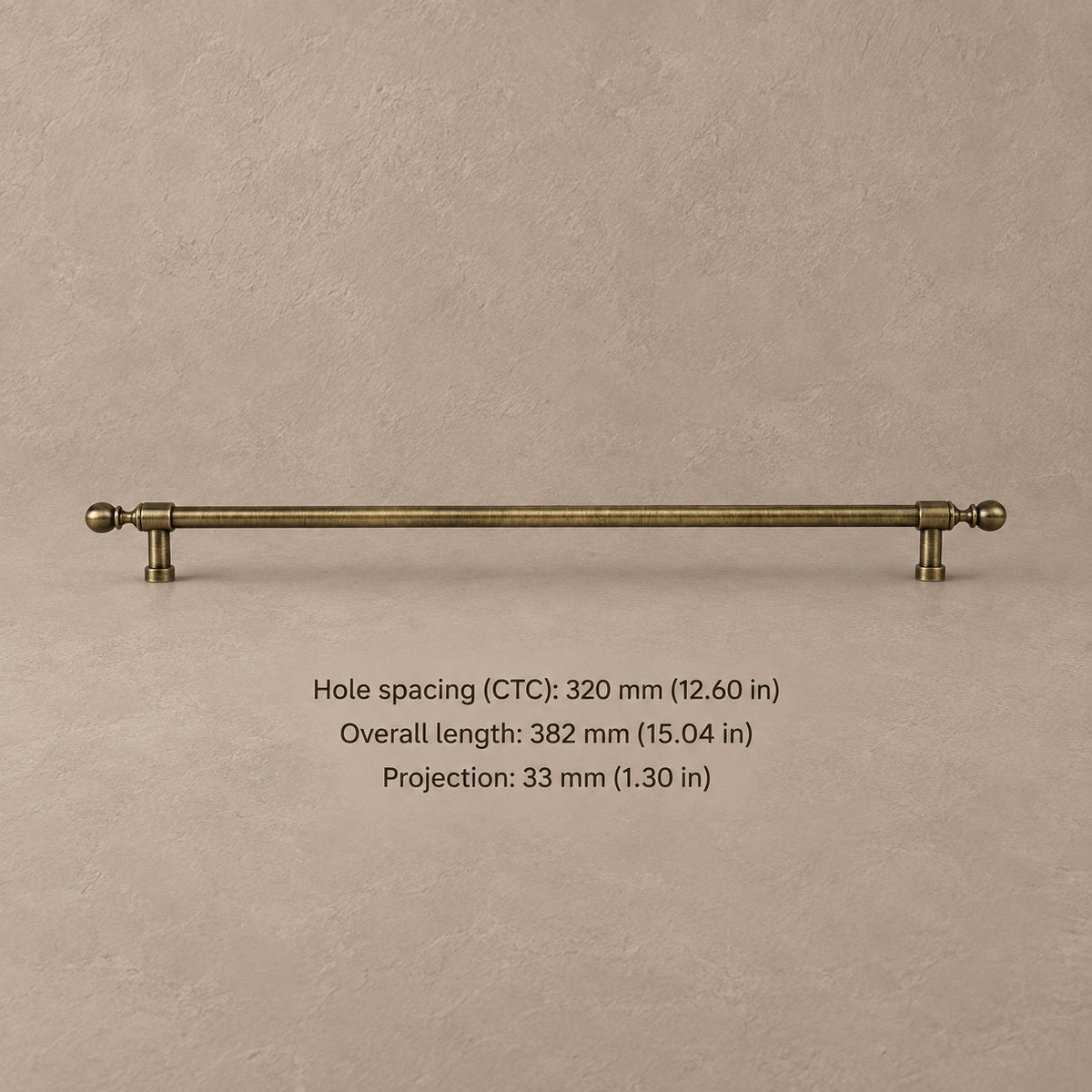 Ball-Foot Spindle Cabinet Pull & Knob — Antique Brass — pull-320