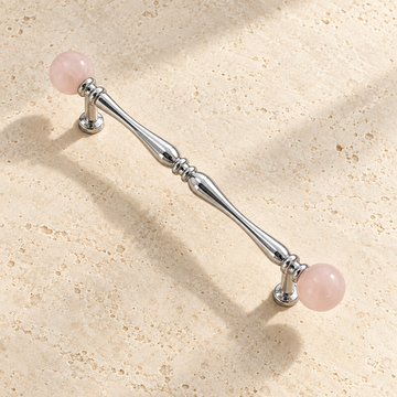 Chrome Brass Crystal Cabinet Pull & Knob - Solid Brass Luxury Hardware — approved main product image