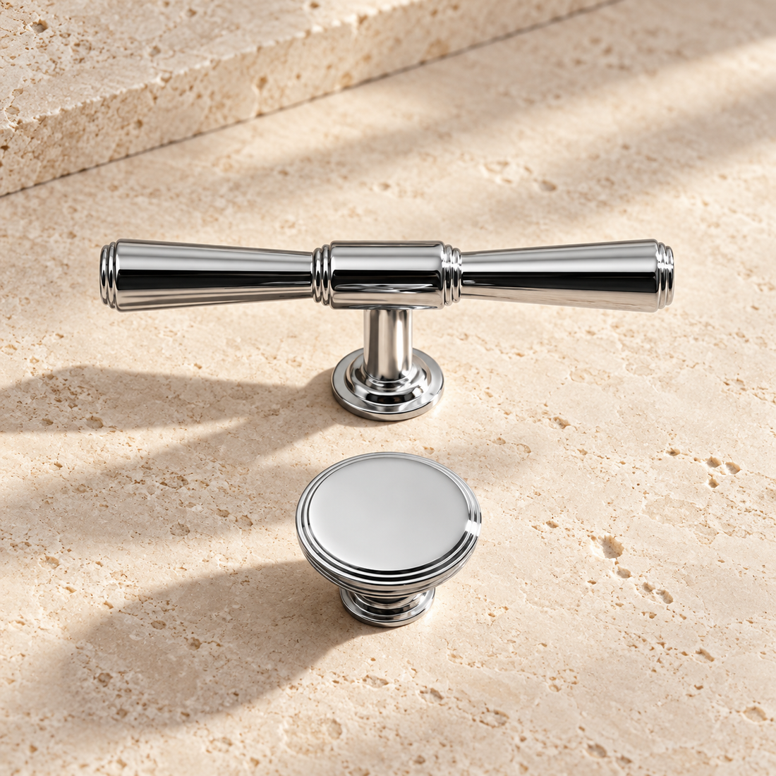 Chrome Brass Modern Solid Brass Cabinet Pulls & Knobs — approved main product image