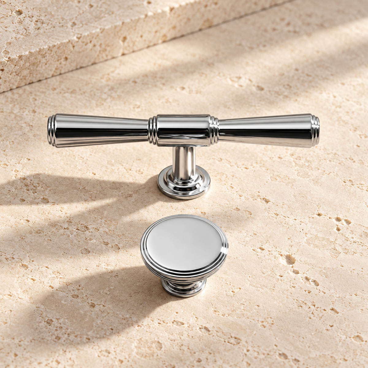 Chrome Brass Modern Solid Brass Cabinet Pulls & Knobs — approved main product image
