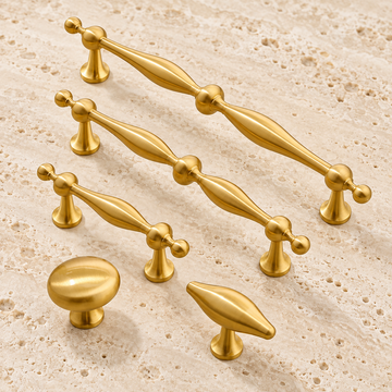 French Spindle Cabinet Pull & Knob — PVD Gold — approved main product image
