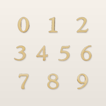 Gold Brass House Numbers & Letters — Solid Brass Door Plate Set — approved main product image