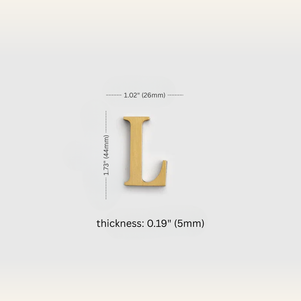 Gold Brass House Numbers & Letters — Solid Brass Door Plate Set — measurements and dimensions 13