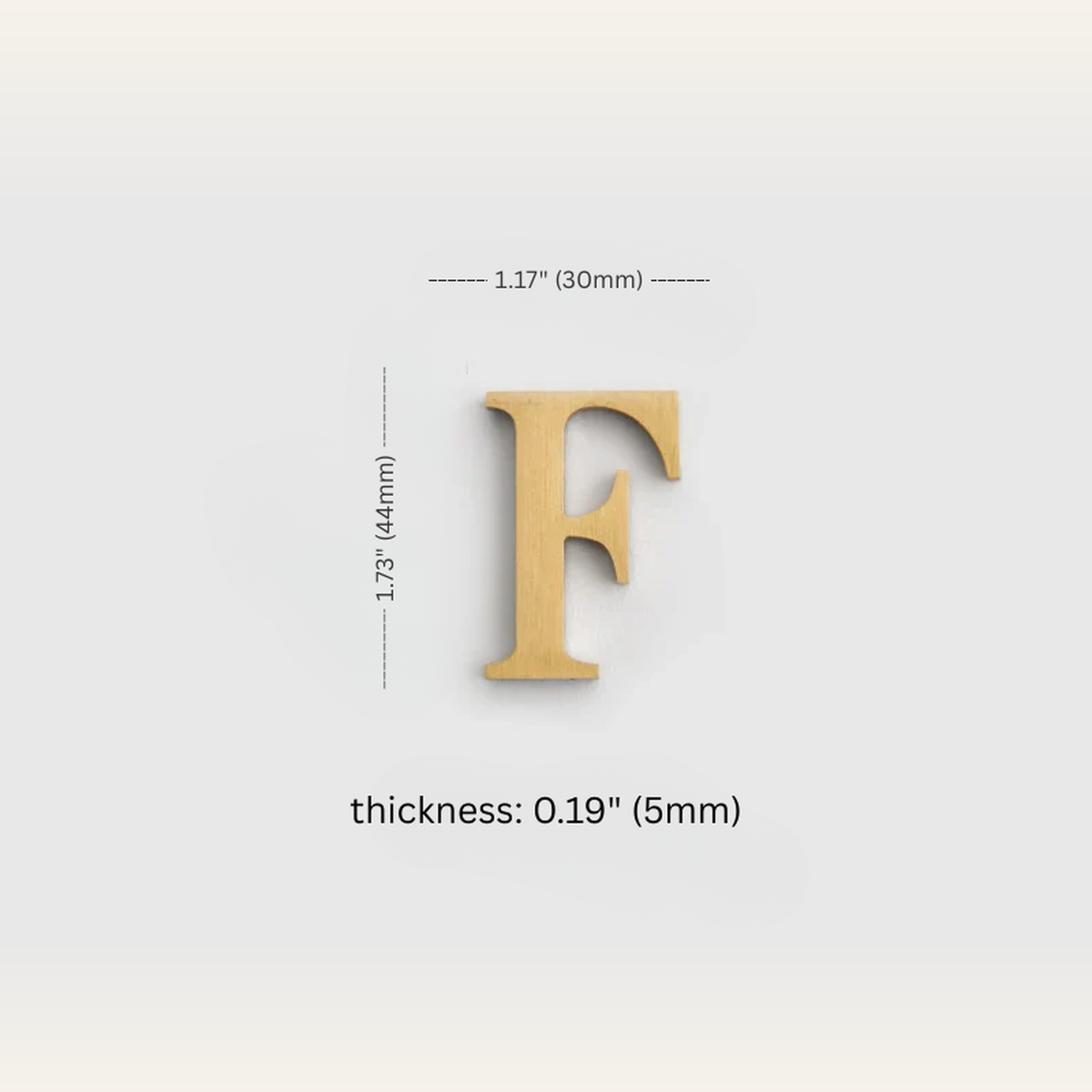 Gold Brass House Numbers & Letters — Solid Brass Door Plate Set — measurements and dimensions 35