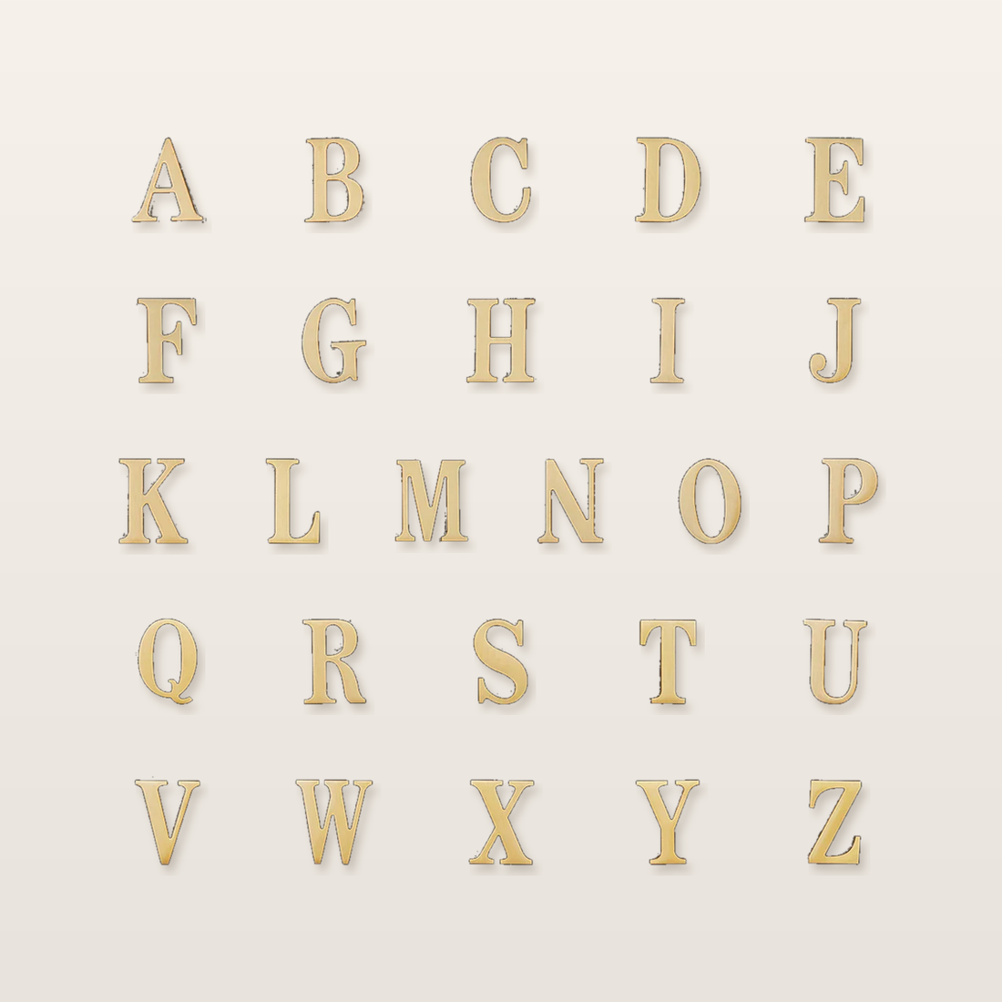 Gold Brass House Numbers & Letters — Solid Brass Door Plate Set — approved main product image