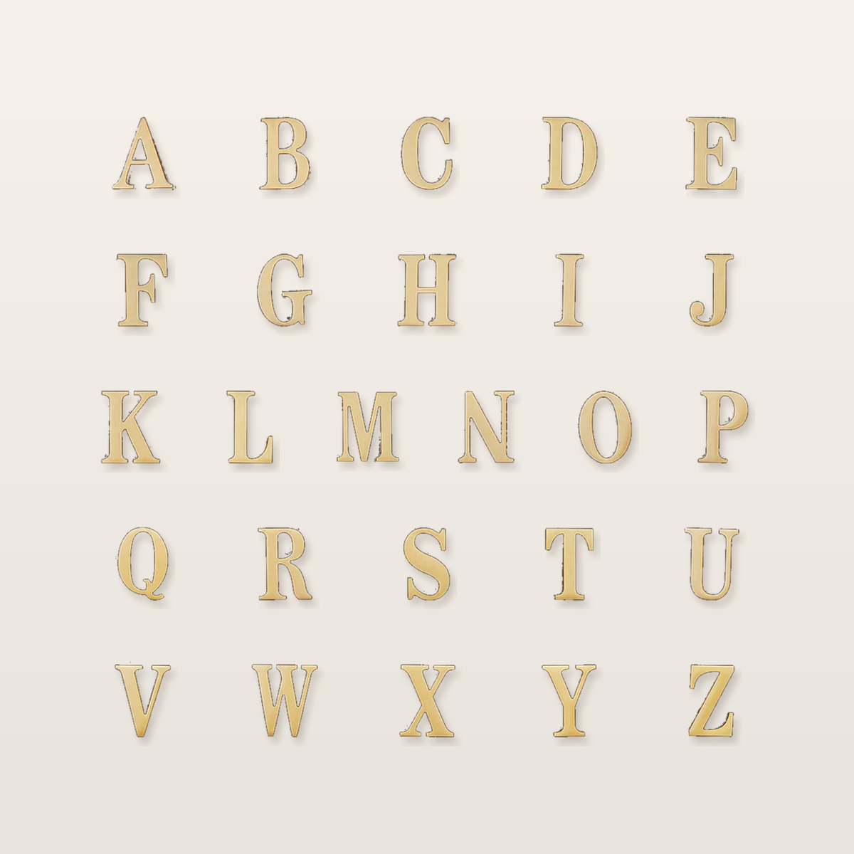 Gold Brass House Numbers & Letters — Solid Brass Door Plate Set — accurate supporting product view