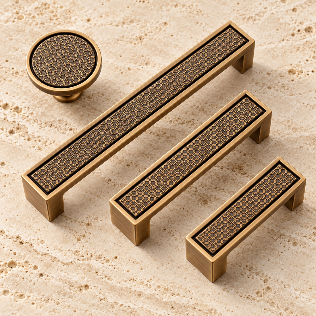 Knurled Cabinet Pull & Knob — Antique Bronze — approved main product image