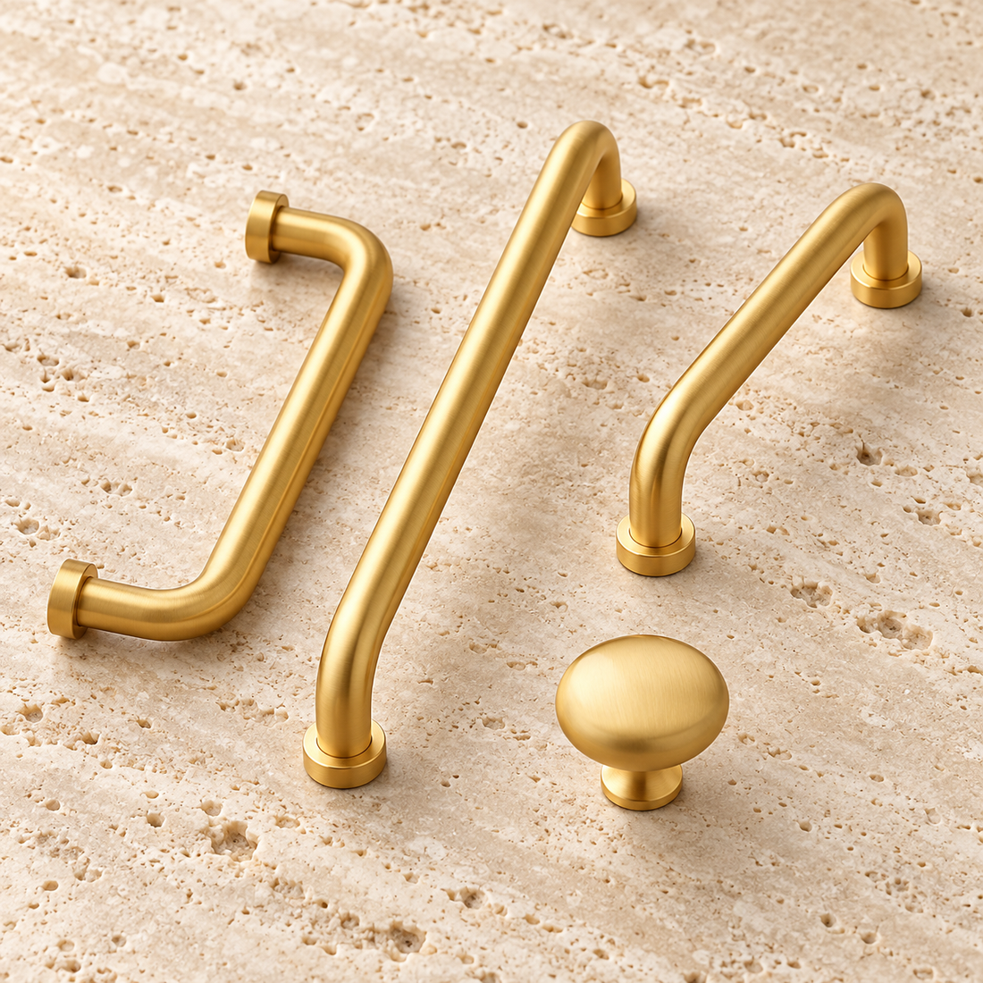 Nordic Arched Cabinet Pull & Knob — PVD Gold — approved main product image