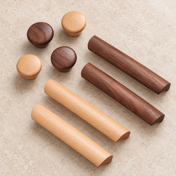 Nordic Wood Cabinet Pull & Knob — Walnut & Beech Decorative Hardware — approved main product image